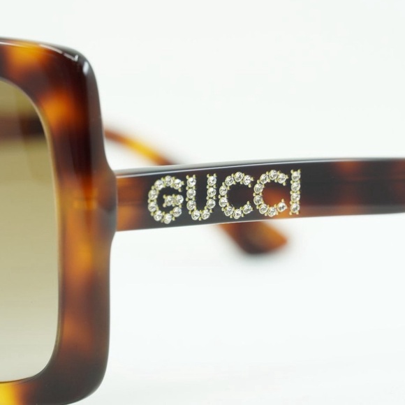 New☆ Gucci 0418S 54mm Oversize Square Sunglasses - Brown - Picture 9 of 12